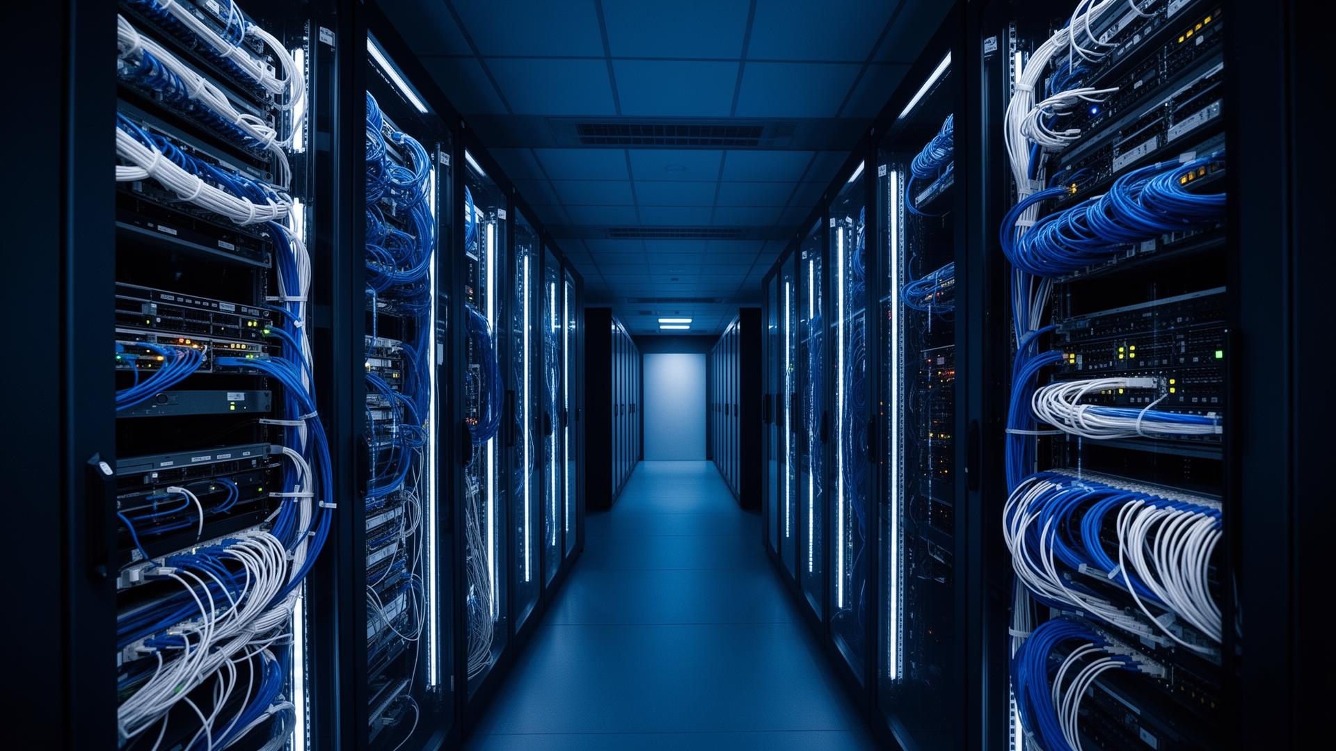 Network data center with structured cabling